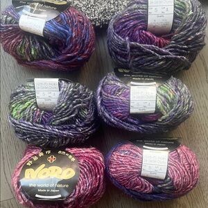 NWT Noro Multicolor Chunky Yarn -- LOT OF 6 Skeins - Silky Garden Chunky